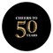 Big Dot of Happiness Adult 50th Birthday - Gold - Birthday Party Circle Sticker Labels - 24 Count